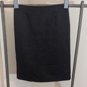 Le Suit| Elegant Black Textured Circle Patterned Women's Skirt